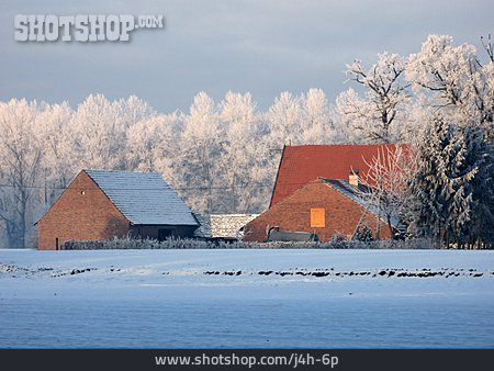 
                Winter, Ländlich, Bauernhof, Winterlich                   