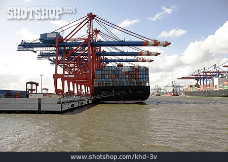 
                Hamburg, Containerschiff, Containerhafen, Containerterminal                   