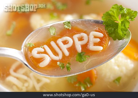 
                Löffel, Suppe, Nudelsuppe, Suppengericht                   