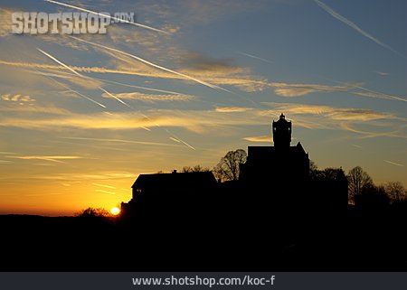 
                Burg, Silhouette, Burg Ronneburg                   