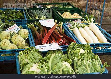 
                Markt, Gemüsestand, Wochenmarkt                   