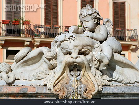 
                Statue, Brunnen, Rom                   