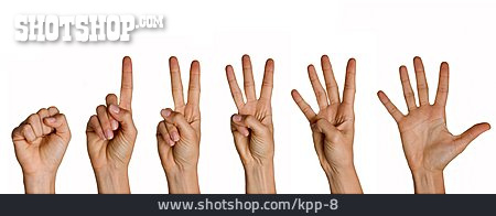 
                Handzeichen, Zählen                   