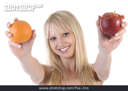 
                Gesunde Ernährung, Apfel, Orange, Vitamine                   