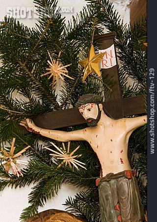 
                Kreuz, Weihnachtsbaumschmuck, Jesus                   
