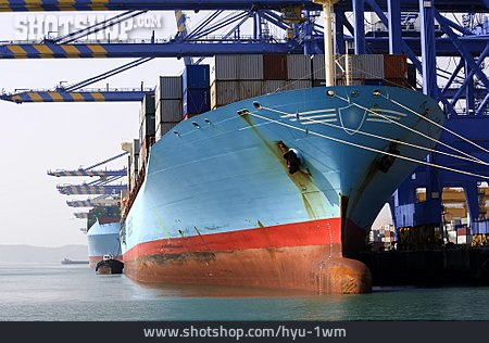 
                Hafenkran, Containerschiff                   