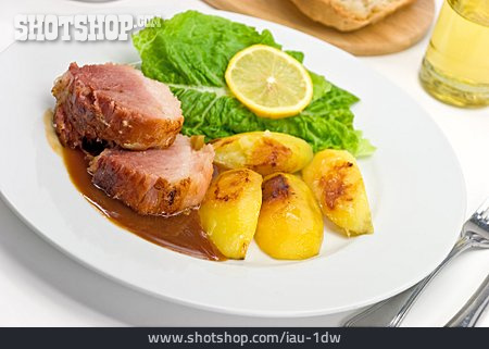 
                Schweinebraten, Fleischgericht, Tellergericht                   