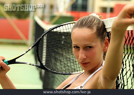 
                Ausruhen, Pause & Auszeit, Tennisspielerin                   