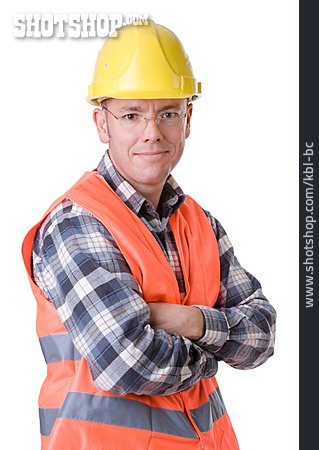 
                Bauarbeiter, Arbeitsschutz, Sicherheitsbekleidung                   