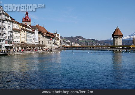 
                Wasserturm, Luzern, Kapellbrücke                   