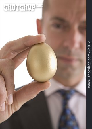 
                Manager, Geschäftsmann, Goldenes Ei                   