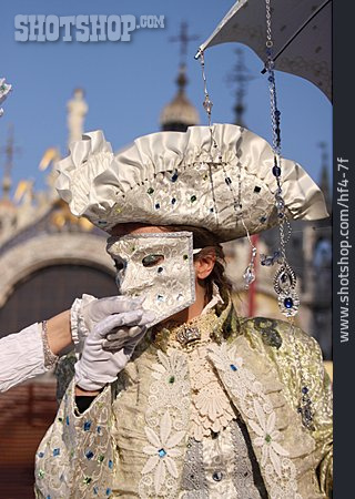 
                Karneval, Venedig, Maskenball, Handkuss                   