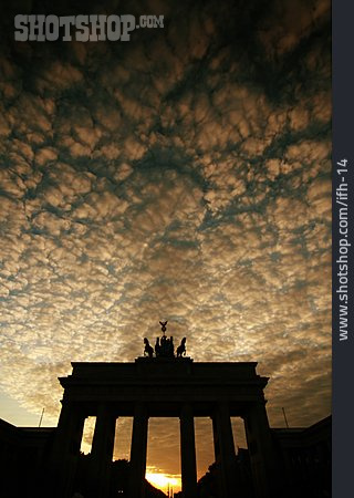 
                Silhouette, Berlin, Brandenburger Tor                   