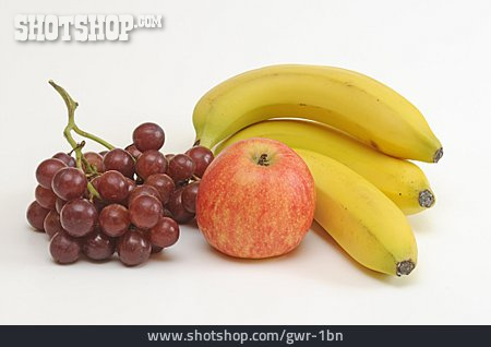 
                Apfel, Weintrauben, Banane                   