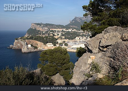 
                Mallorca, Hafeneinfahrt, Port De Sóller                   