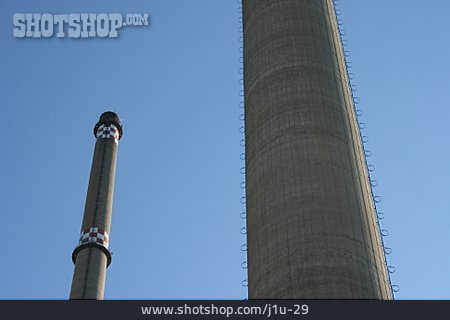 
                Kohlekraftwerk, Schornstein, Stillgelegt                   