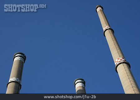 
                Kohlekraftwerk, Schornstein, Stillgelegt                   