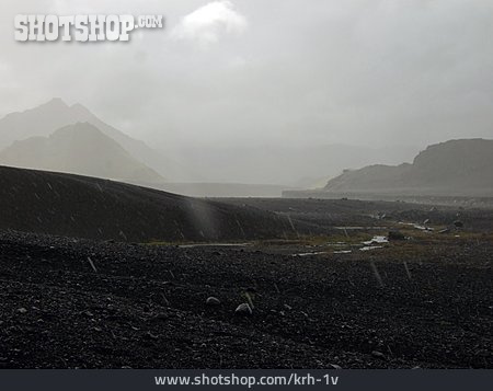 
                Landschaft, Island, Regen                   