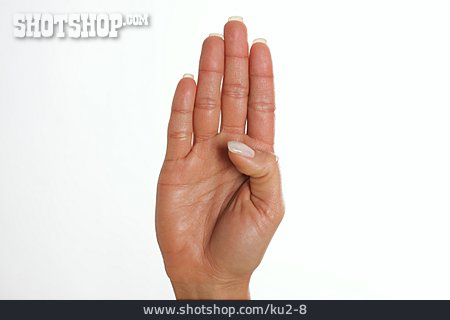 
                Hand, B, Gebärdensprache                   