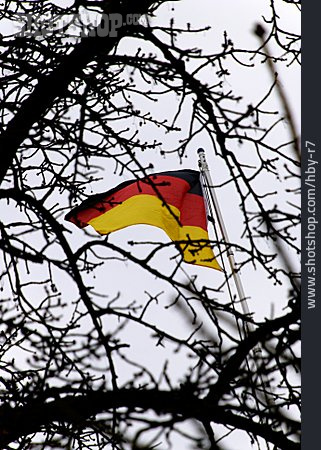 
                Geäst, Deutschlandflagge                   