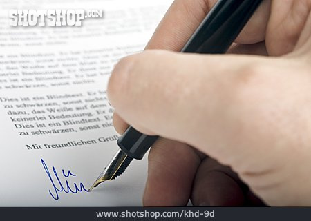 
                Unterschreiben, Signieren                   
