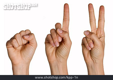 
                Handzeichen, Zählen                   