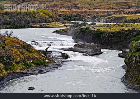 
                Fluss, Nationalpark, Patagonien, Torres Del Paine                   