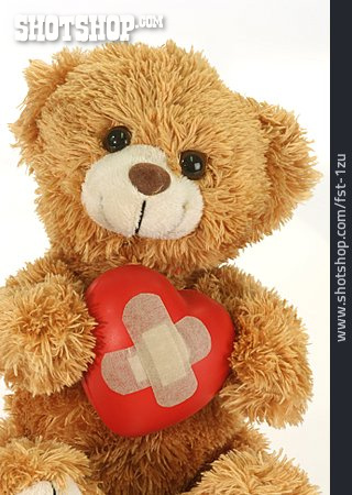 
                Liebeskummer, Teddybär, Herzkrank                   