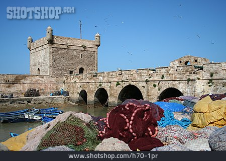 
                Fischernetz, Stadtmauer, Essaouira                   