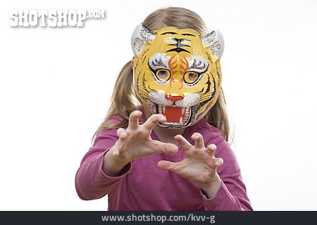 
                Gefährlich, Tiermaske, Tigermaske                   