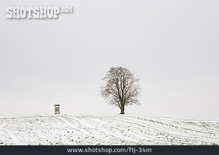 
                Winterlandschaft, Hochsitz                   