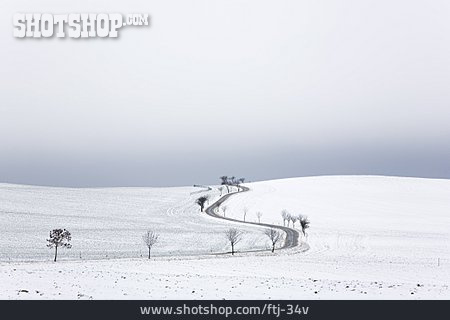 
                Winter, Schnee, Landstraße                   