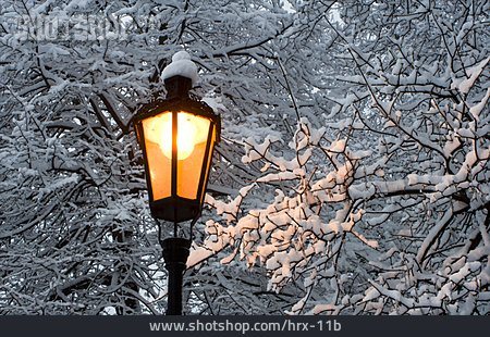 
                Winter, Beleuchtet, Laterne                   