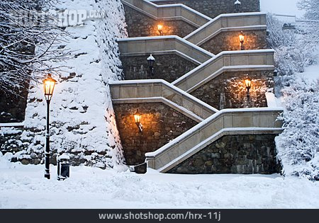 
                Treppe, Schneebedeckt, Bratislava                   