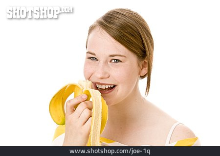 
                Teenager, Essen, Banane                   