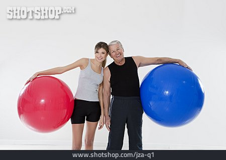 
                Rehabilitation, Gymnastikball, Krankengymnastik, Physiotherapie                   