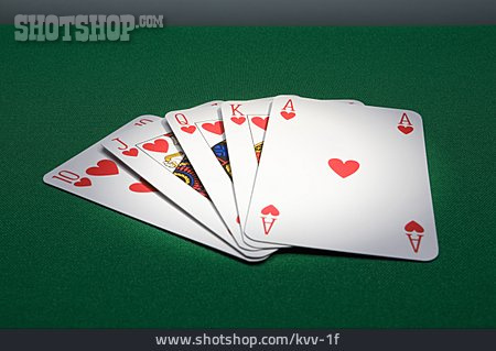 
                Poker, Spielkarte, Fächer, Royal Flush                   