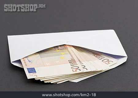 
                Geld, Briefumschlag, 50 Euro                   
