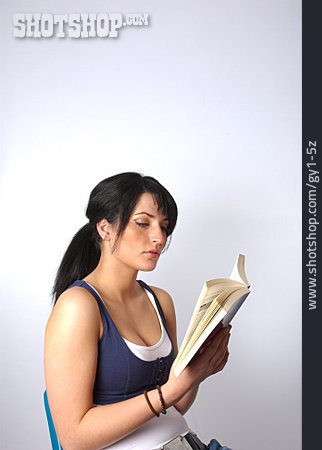 
                Frau, Buch, Lesen                   
