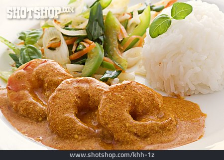 
                Shrimps, Indische Küche                   