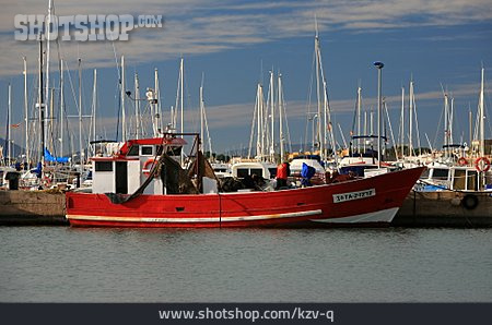 
                Hafen, Fischerboot, Costa Daurada                   