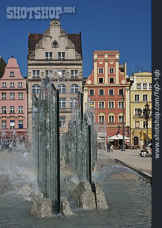 
                Springbrunnen, Marktplatz, Breslau                   