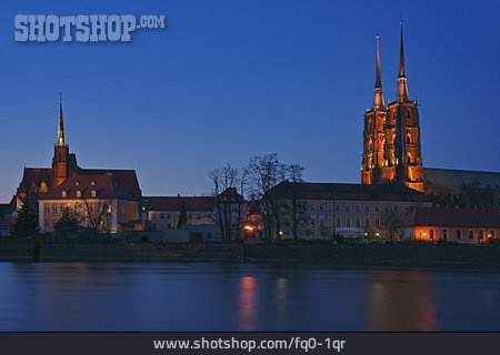
                Dominsel, Breslau, Heiligkreuzkirche, Kathedrale St. Johannes Des Täufer                   