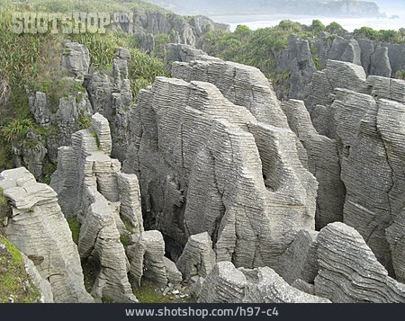 
                Felsformation, Pancake Rocks, Paparoa-nationalpark                   