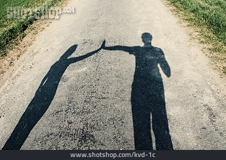
                Schatten, Hand Halten, Liebespaar, Gemeinsam                   
