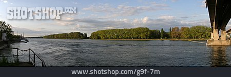 
                Flusslandschaft, Rhein                   