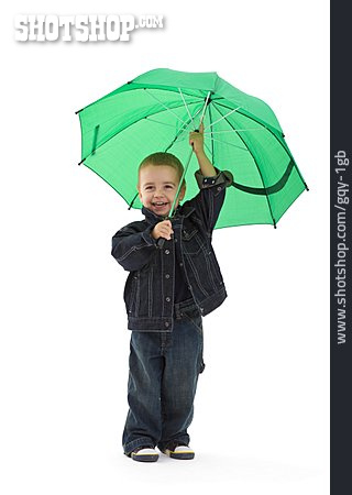 
                Junge, Regenschirm                   