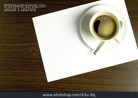 
                Kaffeepause, Kaffeetasse, Papier                   