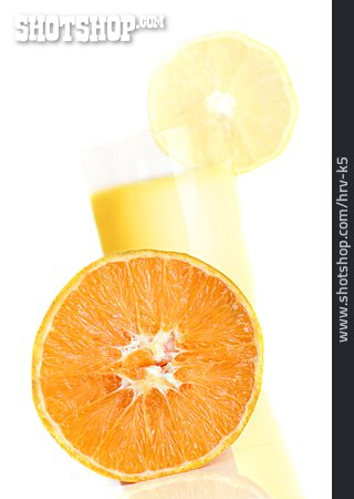 
                Fruchtsaft, Orangensaft, Orangenhälfte                   