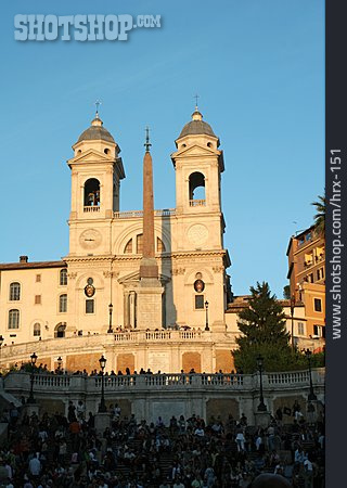 
                Rom, Santa Trinità Dei Monti, Spanische Treppe                   